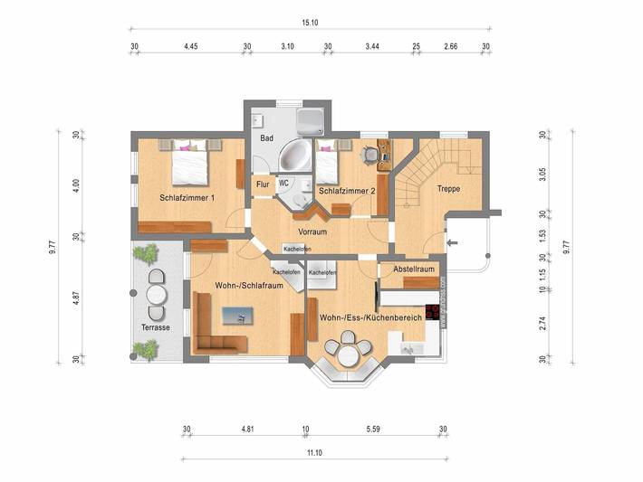 Ferienwohnung für 4 Personen, mit Terrasse und Garten in Radstadt - 4