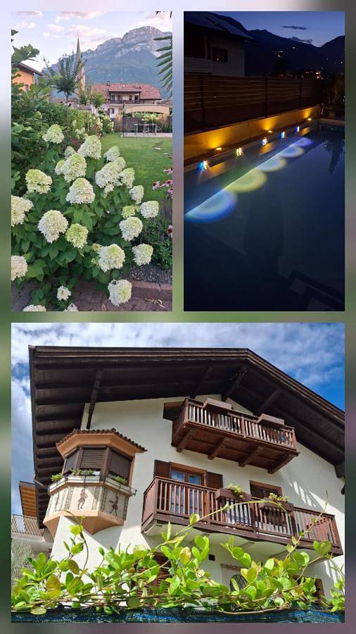 Ferienwohnung für 2 Personen, mit Balkon und Terrasse sowie Garten und Pool in Terlan