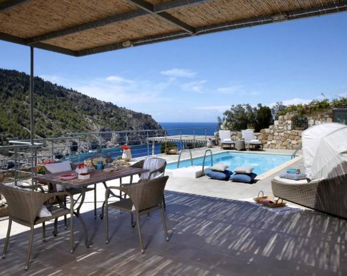 Location de vacances pour 4 personnes, avec terrasse et vue sur l’océan dans Άσος - 2