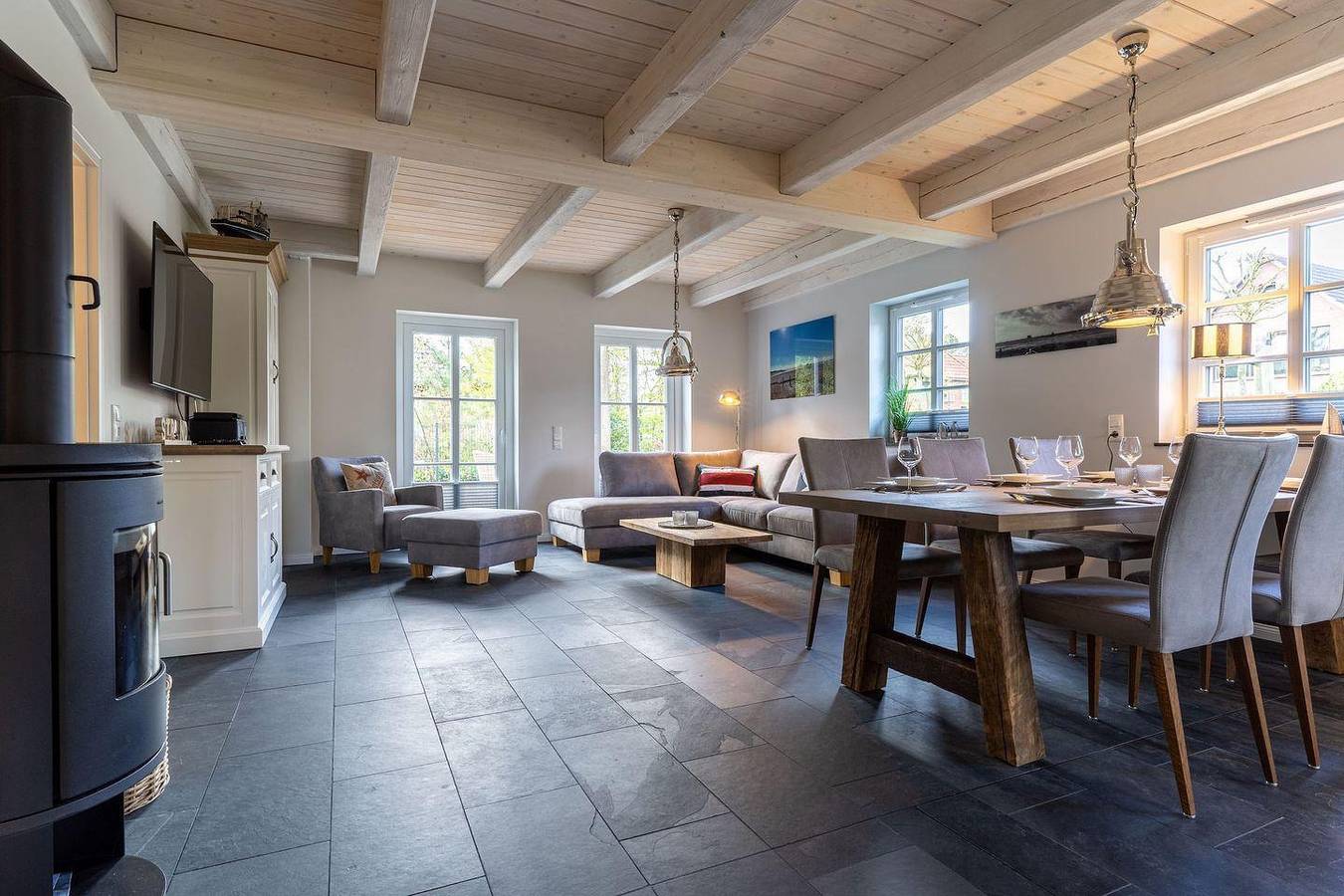 Ganze Ferienwohnung, Reetdachhaus Sandhus Steuerbord in St. Peter-Ording, Eiderstedt