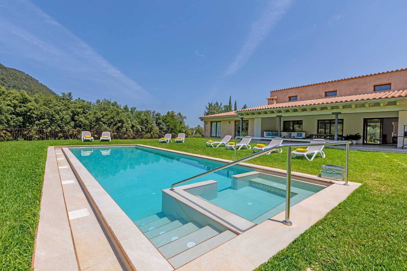 Elegant Mallorca Villa | Villa Augusta | 6 Bedrooms | Spacious Furnished Sun Terrace | Private Outdoor Pool | Bbq Facilities | Shaded Outdoor Dining Area | Private Garden | Selva in Binibona, Selva