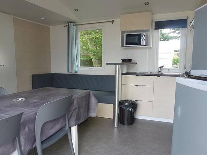 La Touesse Camping - Mobilheim 6 personen - Bahamas Confort 34m² - 3 Schlafzimmer - Überdachte Terrasse - Geschirrspülmaschine in Saint-Lunaire, Saint-Malo und Umgebung