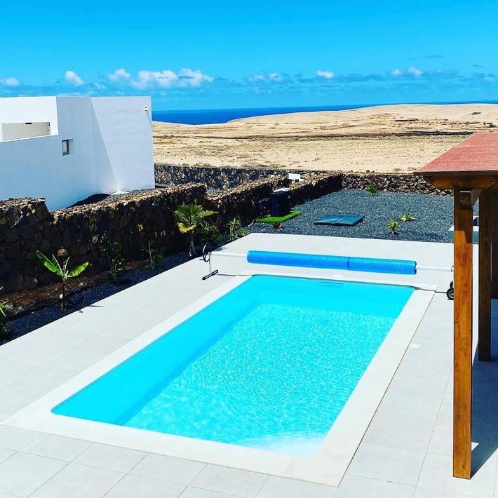Ferienhaus für 5 Personen, mit Terrasse und Garten sowie Pool und Ausblick