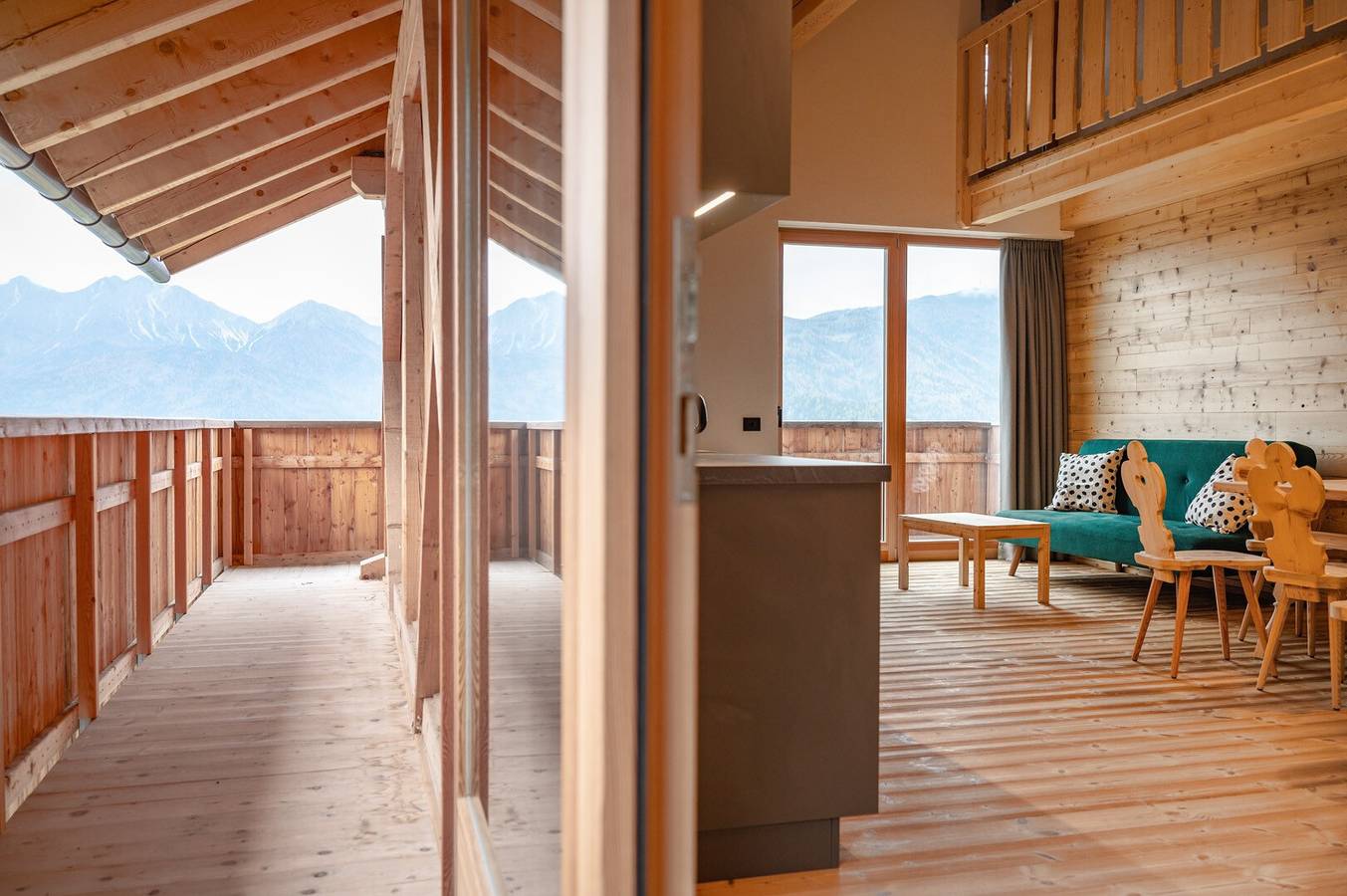 Ganze Wohnung, Ferienwohnung 'Peintnerhof Gasteig' mit Bergblick, Gemeinschaftsterrasse und Wi-Fi in Percha, Kronplatz