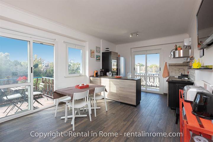 Appartement de vacances pour 4 personnes, avec Balcon/Terrasse à Rome