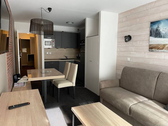 Studio pour 4 personnes, avec balcon et piscine, animaux acceptés dans Gourette