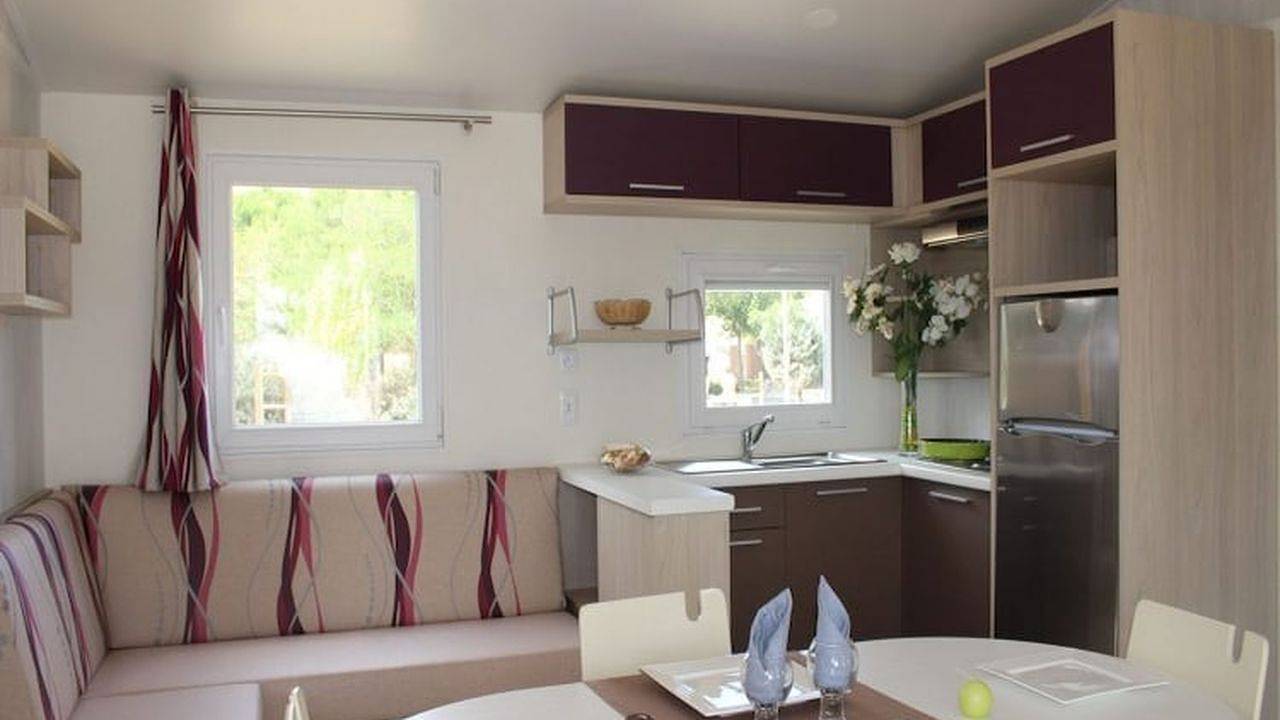 Ganze Ferienwohnung, Mobilheim für 6 Personen (31 m²) in Bessan in Bessan, Côte d'Améthyste