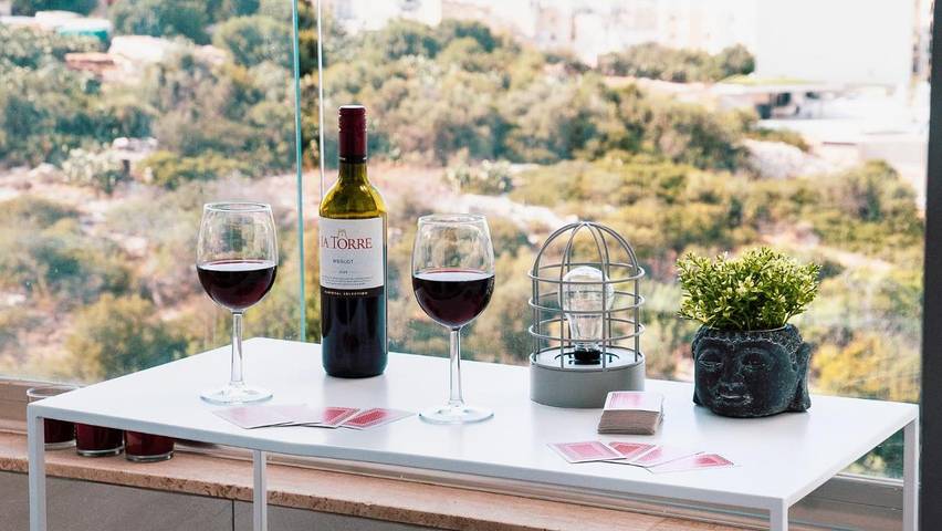 Appartement de vacances pour 5 personnes, avec balcon et vue