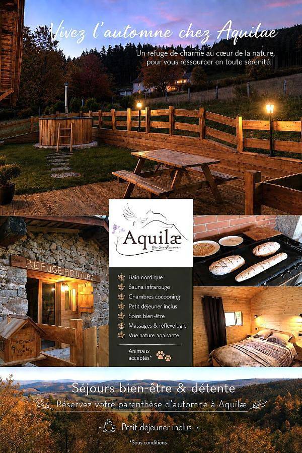 Location de vacances pour 4 personnes, avec Jacuzzi et Terrasse ainsi que Jardin et Sauna à Vollore-Montagne