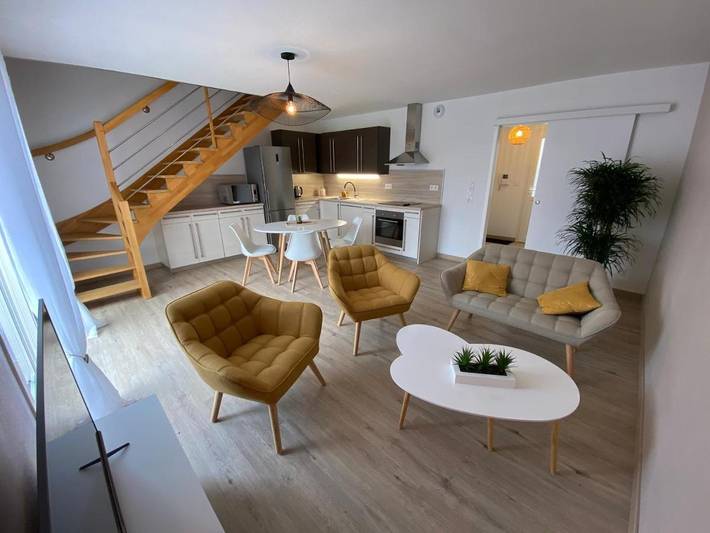 Appartement de vacances pour 4 personnes, avec jardin et vue
