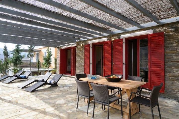 Ferienhaus für 6 Personen, mit Meerblick und Garten in Andros