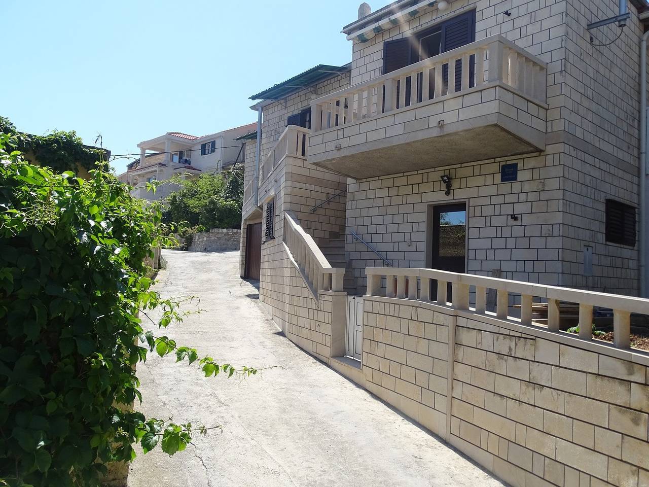 Cały apartament, Dwupokojowy apartament z tarasem i widokiem na morze Sumartin, Brač A-2951-a in Sumartin, Brac
