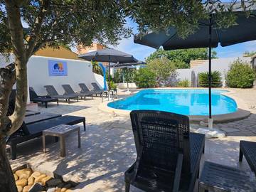 Chambre d’hôte pour 4 personnes, avec piscine et jardin, adapté aux familles à Sigean