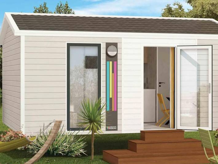 Flower Camping de la Corniche - Mobilheim 2 personen - Mobilheim Confort 20m² - 1 Zimmer + integrierte Terrasse in Urrugne, Bayonne und Umgebung