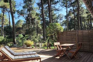 Maison de campagne pour 3 personnes, avec jardin ainsi que piscine et terrasse à Grayan-et-l'Hôpital