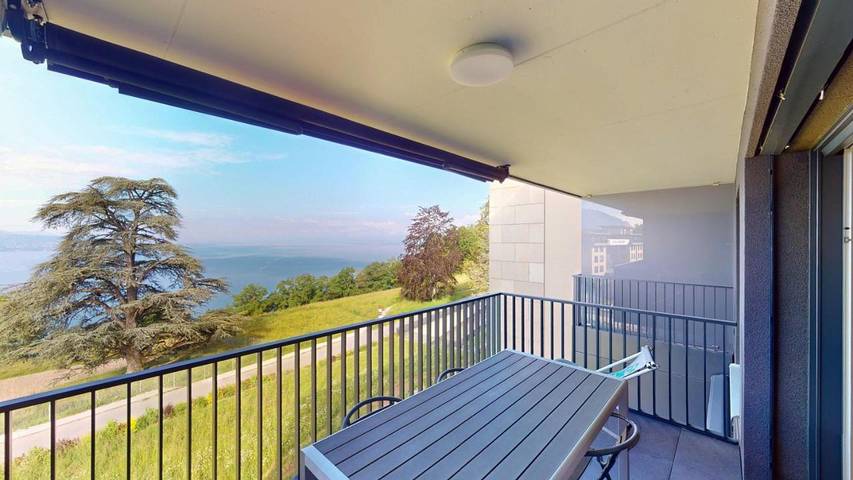 Gîte pour 2 personnes, avec piscine et vue sur le lac ainsi que balcon et vue à Puidoux - 2