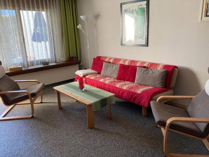 Ferienwohnung für 3 Personen, mit Terrasse und Pool sowie Ausblick in Pany
