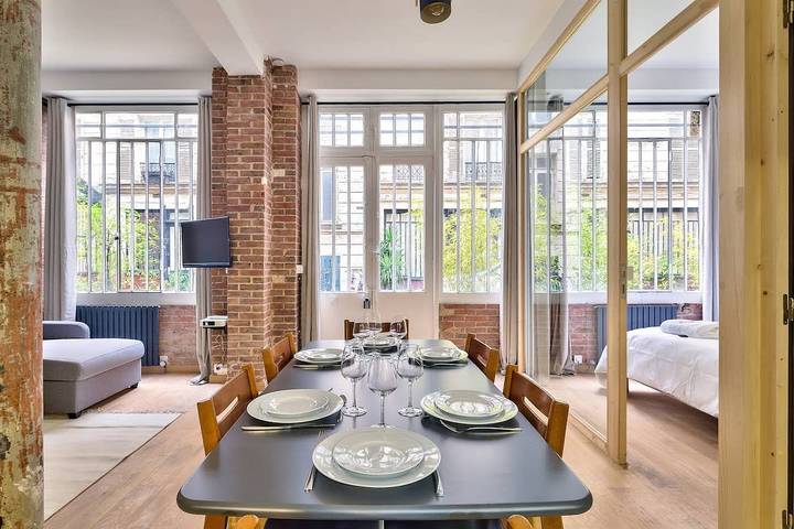 Loft voor 6 personen, met tuin, met huisdier in Parijs