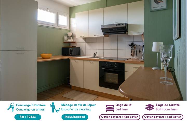 Gîte pour 6 personnes, avec balcon, animaux acceptés dans Plage de l'Ermitage - 4