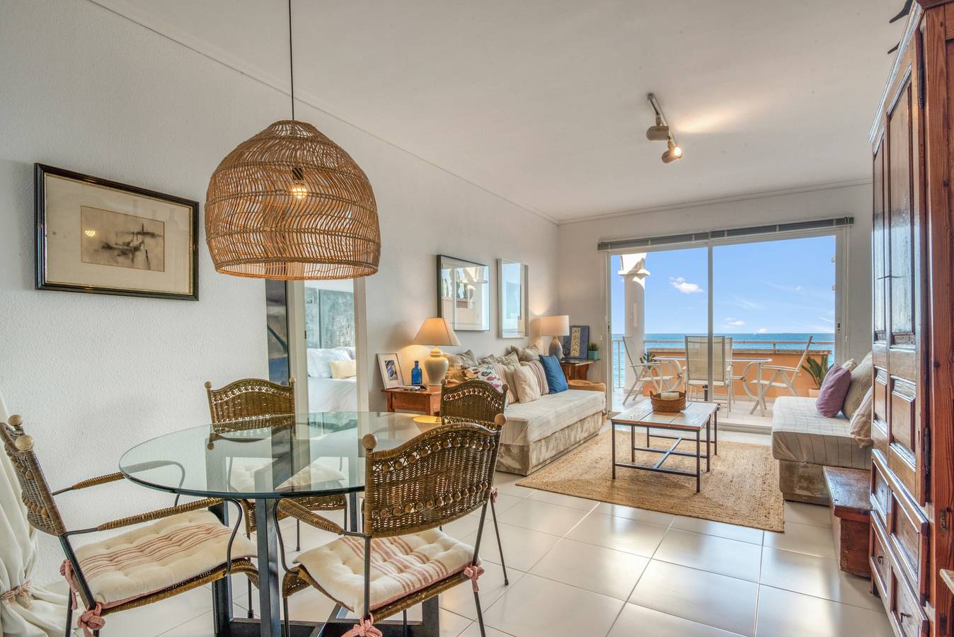 Penthouse in erster Strandlinie 'Jávea Beachfront Penthouse' mit Meerblick in Playa del Arenal, Jávea