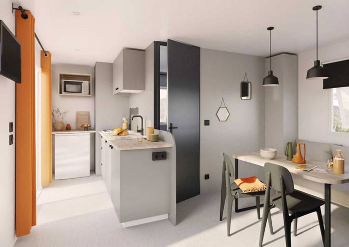 Mobil home pour 7 personnes, avec Bassin pour enfant à Saint-Michel-Chef-Chef - 3
