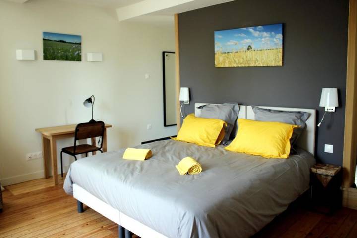 Chambre d’hôte pour 2 personnes, avec Terrasse ainsi que Jardin et Vue