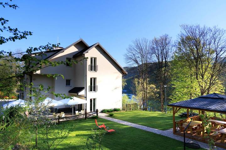 Ferienhaus für 2 Personen, mit Sauna und Garten sowie Ausblick