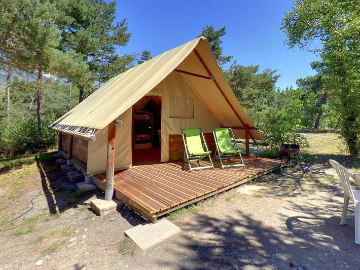 Le Petit Liou - Camping Sites et Paysages - Safarizelt 5 personen - Natur ohne Sanitär in Embrun, Nationalpark Écrins