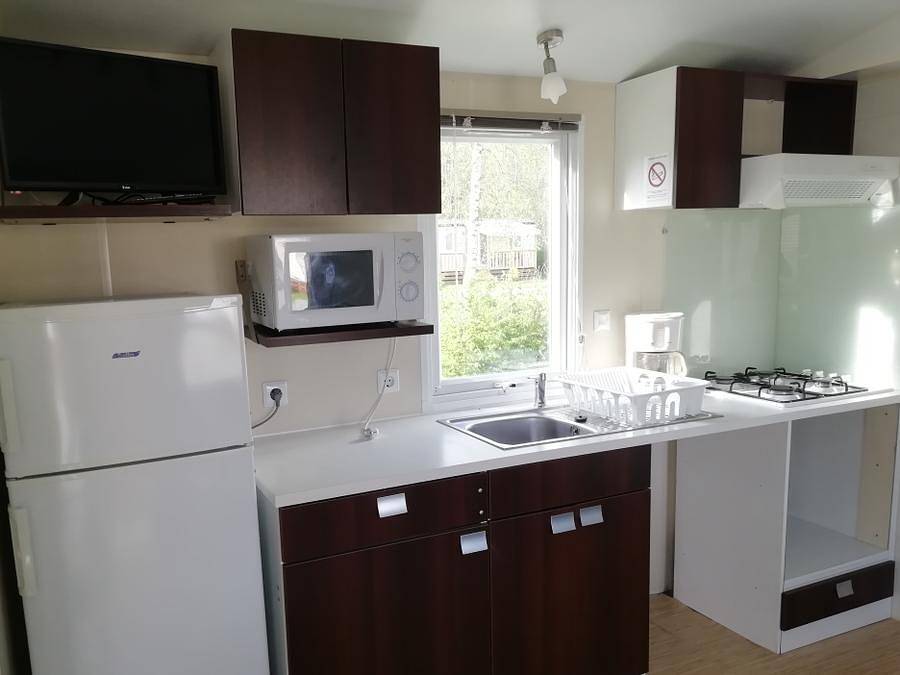 Camping Les Ballastières - Vosges du Sud - Mobilheim 6 personen - Klassisch 3 Schlafzimmer in Champagney, Regionaler Naturpark Belchen der Vogesen