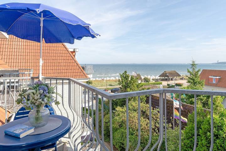 Ferienwohnung mit Meerblick für 4 Personen, mit Balkon