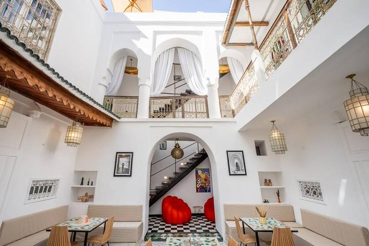 Chambre d’hôte pour 2 personnes, avec piscine ainsi que terrasse et vue à Marrakech