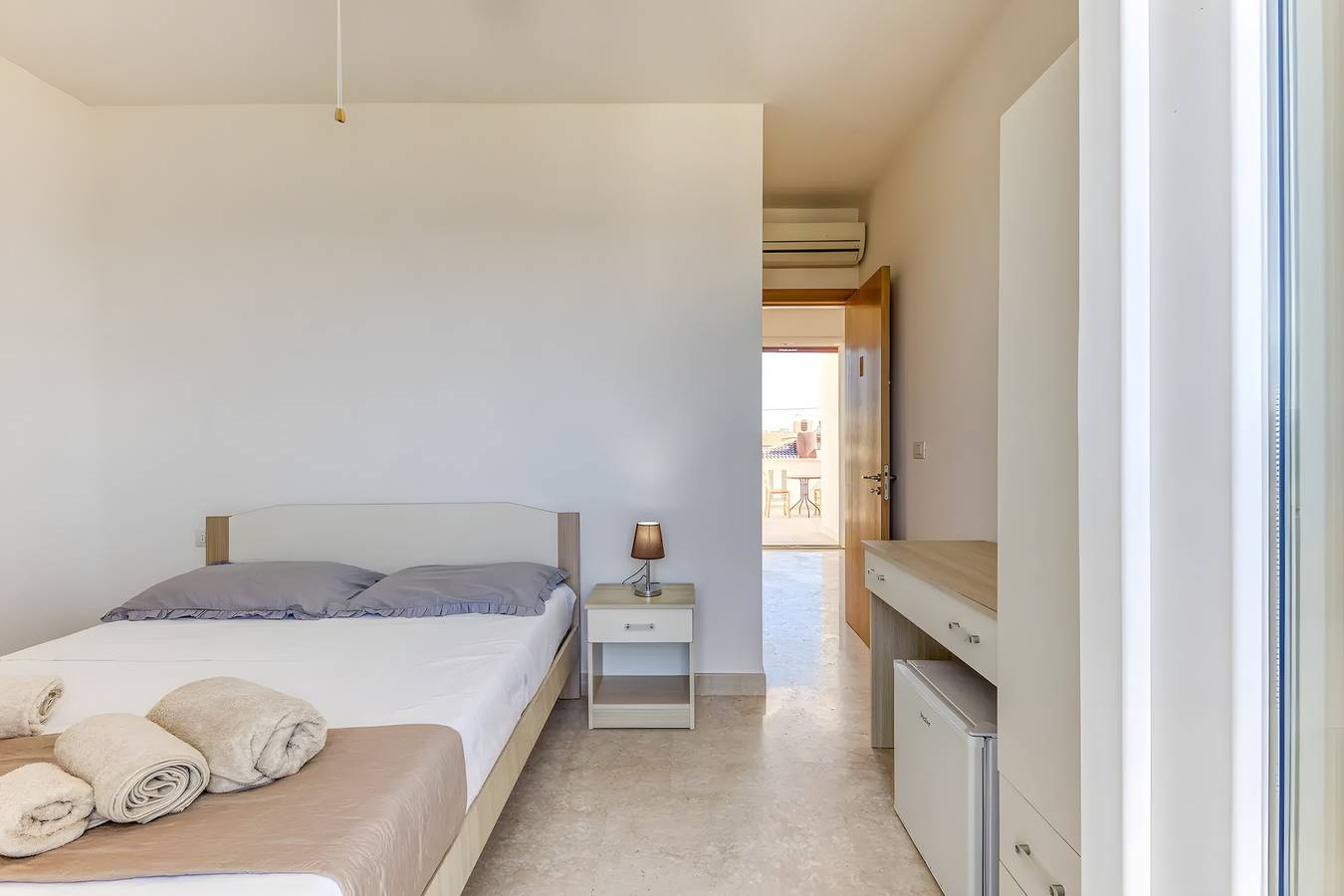Zimmer 'Vista Mare mit Balkon 1' mit Klimaanlage in Torre San Giovanni, Golf von Tarent