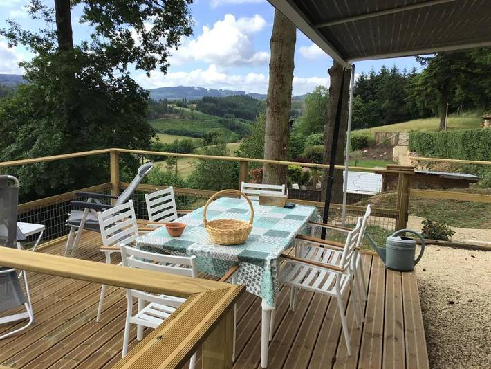 Camping pour 2 personnes, avec jardin ainsi que vue et piscine, animaux acceptés dans Saône-et-Loire - 3