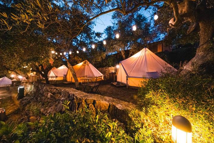 Glamping per 2 persone, con Terrazza e Giardino nonché Piscina e Panorama ad Orbetello