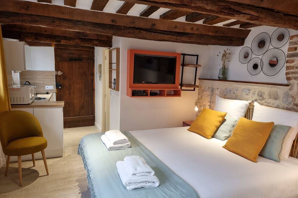 Ganze Wohnung, Le Temps d’une Pause | Ruhig & gemütlich mit Kamin | Zentrum von Honfleur in Honfleur, Lisieux und Umgebung