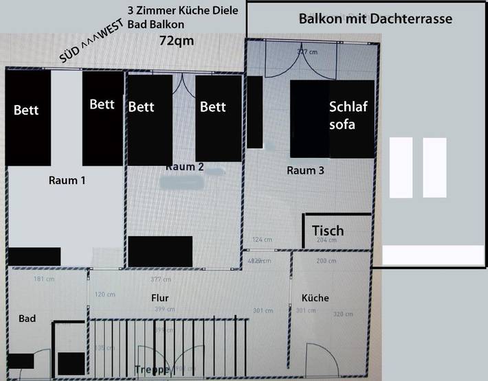 Ferienwohnung für 6 Personen, mit Ausblick und Balkon, kinderfreundlich in Mülheim Köln - 2