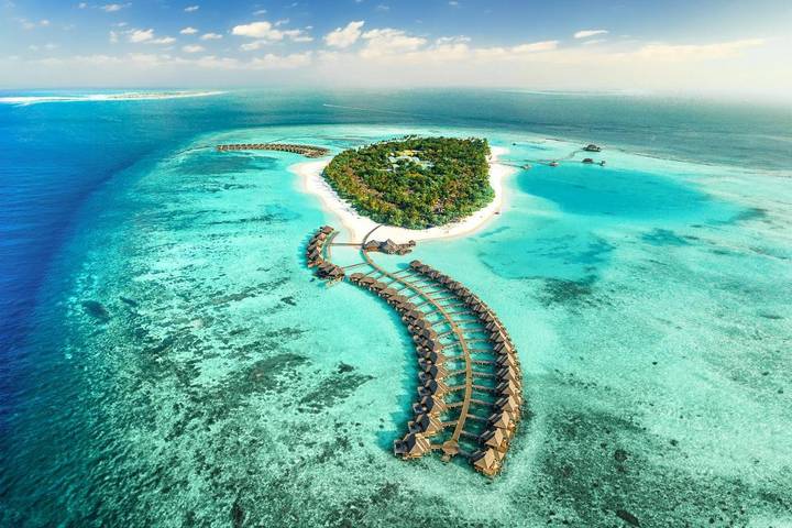 Location de vacances pour 4 personnes, avec sauna et piscine ainsi que jacuzzi et terrasse dans Maldives