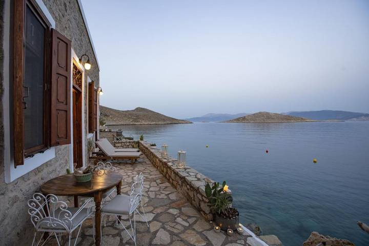 Ferienhaus für 6 Personen, mit Terrasse und Ausblick, mit Haustier auf Chalki