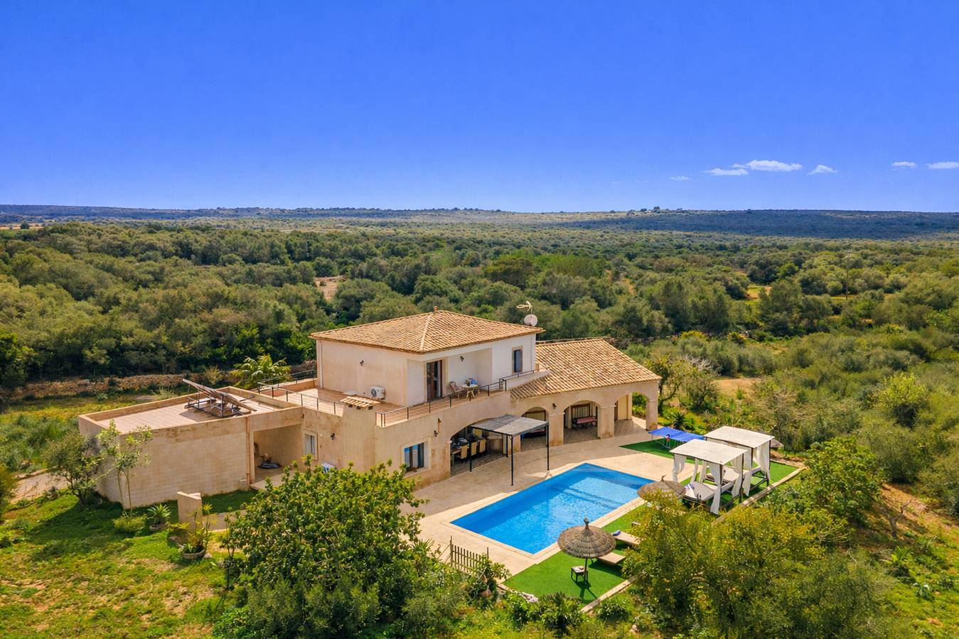 Sa Pedrera Finca für 8 in Feldern mit Schwimmbad in Campos, Mallorca Süden
