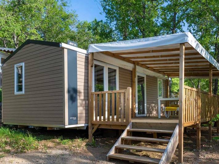 Camping Le Clos de Barbey  - Mobilheim 4 personen - Grand Confort 2 Zimmer 27 m² in Bauduen, Brignoles Region