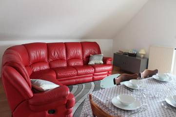 Gîte pour 5 personnes, avec balcon et vue, adapté aux familles dans Obersaasheim