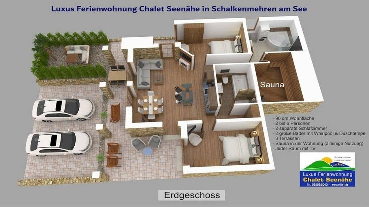 Ganze Ferienwohnung, Ferienwohnung für 5 Personen (90 m²) in Schalkenmehren in Schalkenmehren, Vulkaneifel