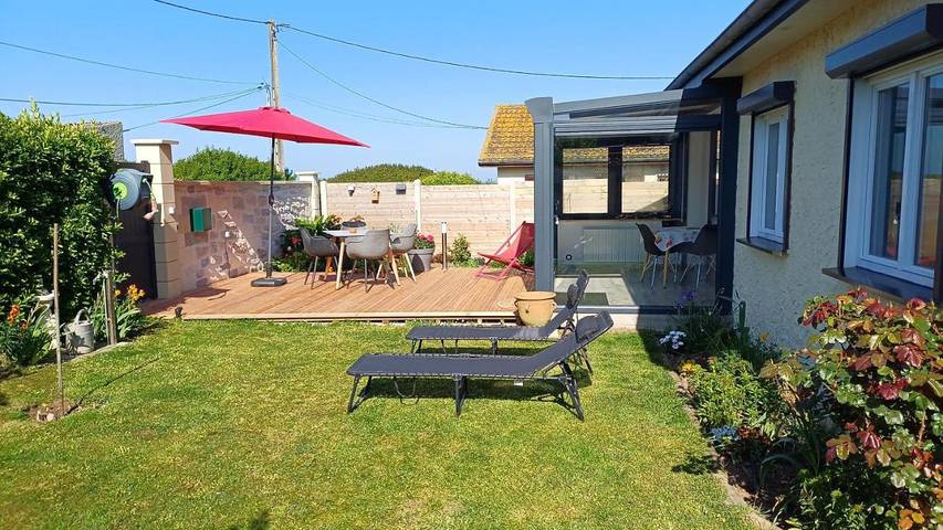 Location de vacances pour 4 personnes, avec vue et jardin dans Plage Du Mesnil Val Criel Sur Mer - 4