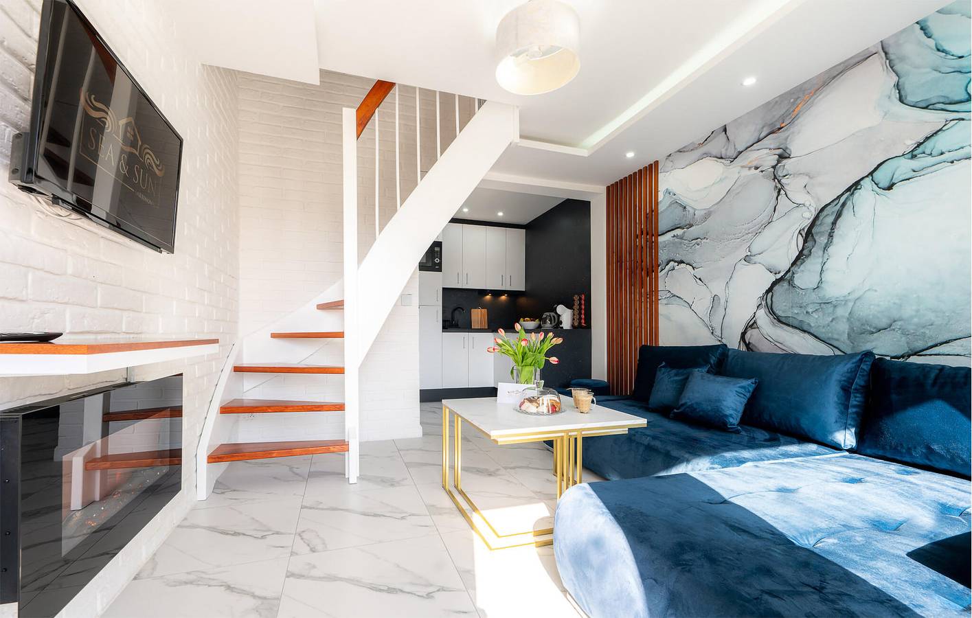 Ferienhaus für 4 Personen mit Terrasse in Sarbinowo, Powiat Koszaliński