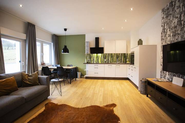 Ferienwohnung für 4 Personen, mit Terrasse und Garten sowie Sauna