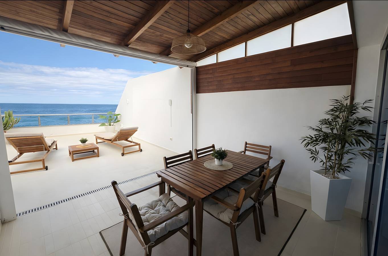 Casa 'Oleaje' mit Meerblick, Wlan und Klimaanlage in Santa María de Guía de Gran Canaria, Gran Canaria Nord