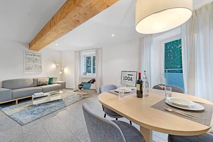 Ferienwohnung für 2 Personen, mit Terrasse und Ausblick in St. Moritz - 4
