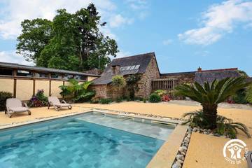 Gîte pour 6 personnes, avec piscine et jardin à Pipriac