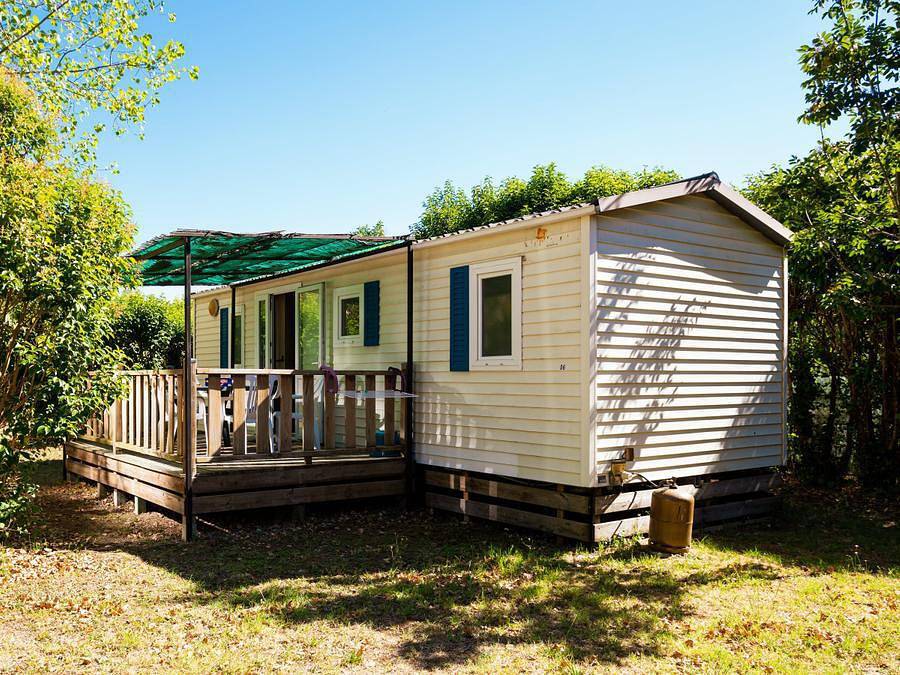 Camping de Montolieu - Mobilhome 4 personnes - Mobil Home Esseentiel : 4personnes (2 chambres, climatisation) in Montolieu, Région de Carcassonne