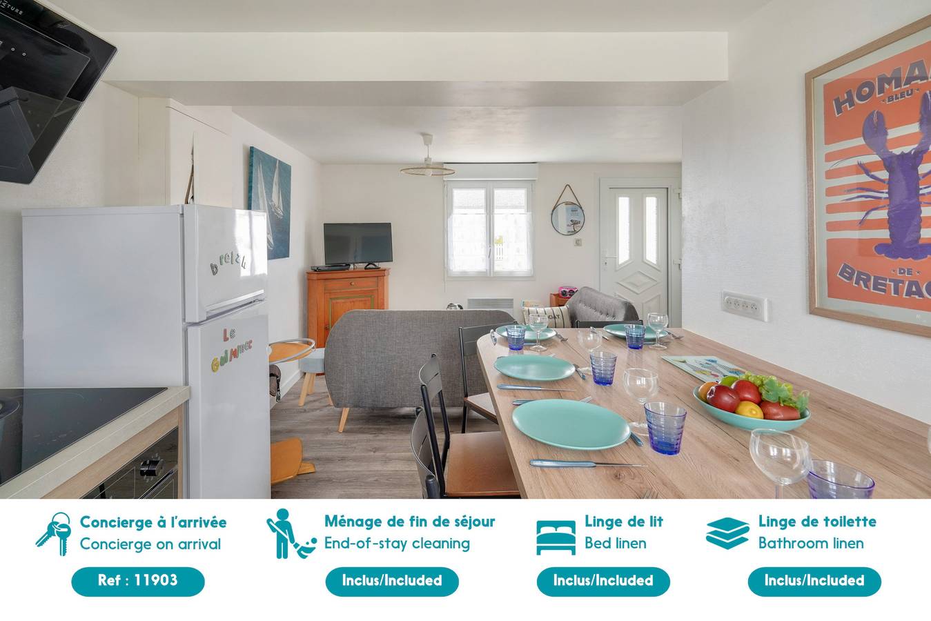 Appartement entier, À 300m de la plage- Appartement plain-pied in Guilvinec, Côte de Cornouaille